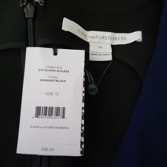 DVF Diane Von Furstenberg Eliana Gathered Stretch Jersey Dress Size 12 NWT - Picture 15 of 16